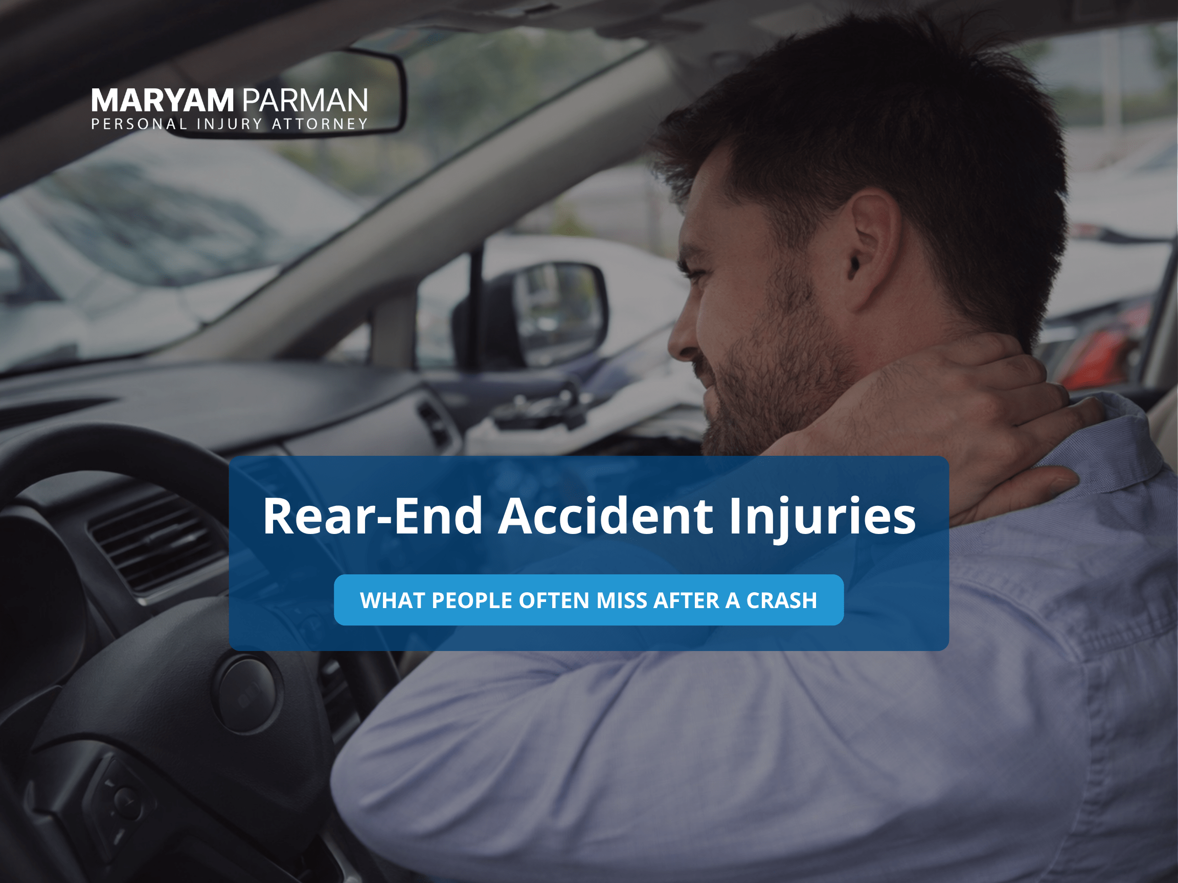 rear end accident injuries neck pain after crash
