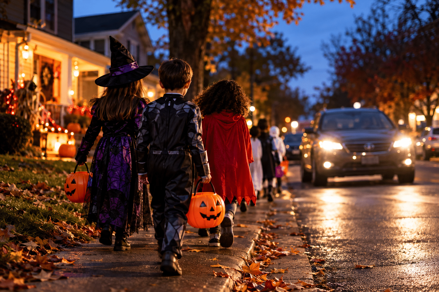 Halloween pedestrian accidents involving trick-or-treaters
